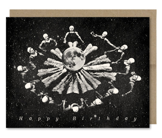 Birthday Synchronized Space Ladies - Greeting Card