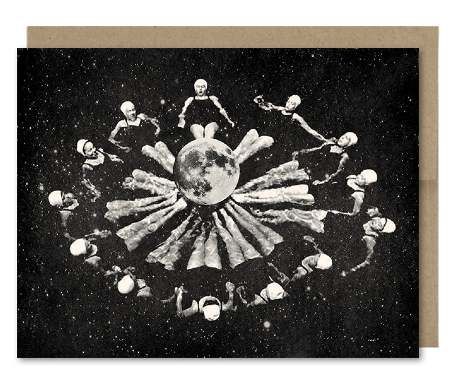 Synchronized Space Ladies - Greeting Card