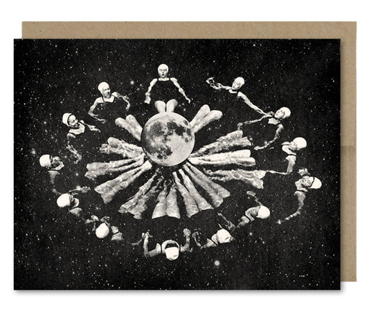 Synchronized Space Ladies - Greeting Card