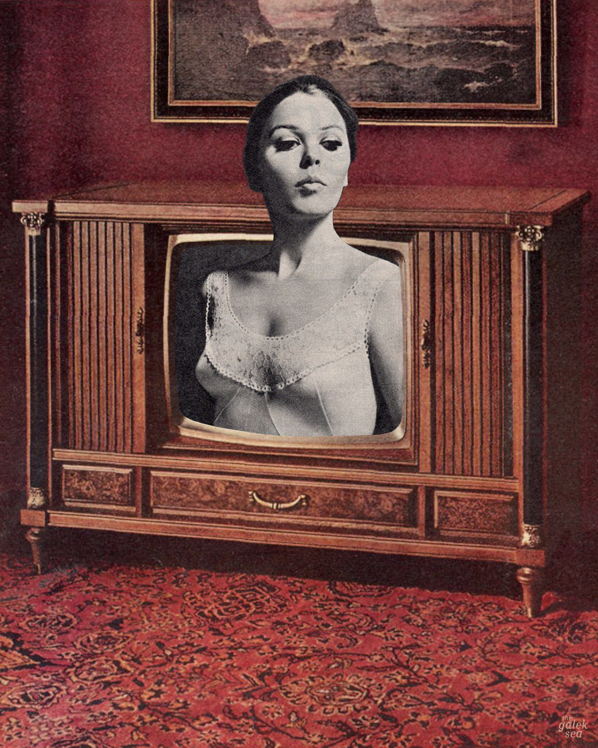 Television - Vintage Collage Art Print