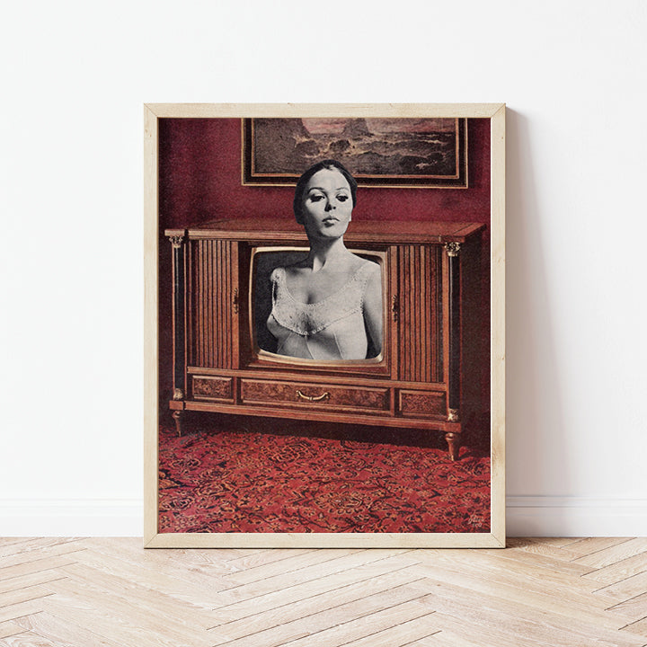 Television - Vintage Collage Art Print