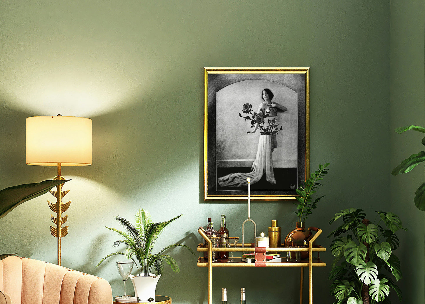 The Vase - Vintage Collage Art Print