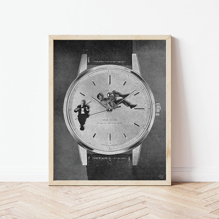 The Watch - Vintage Collage Art Print