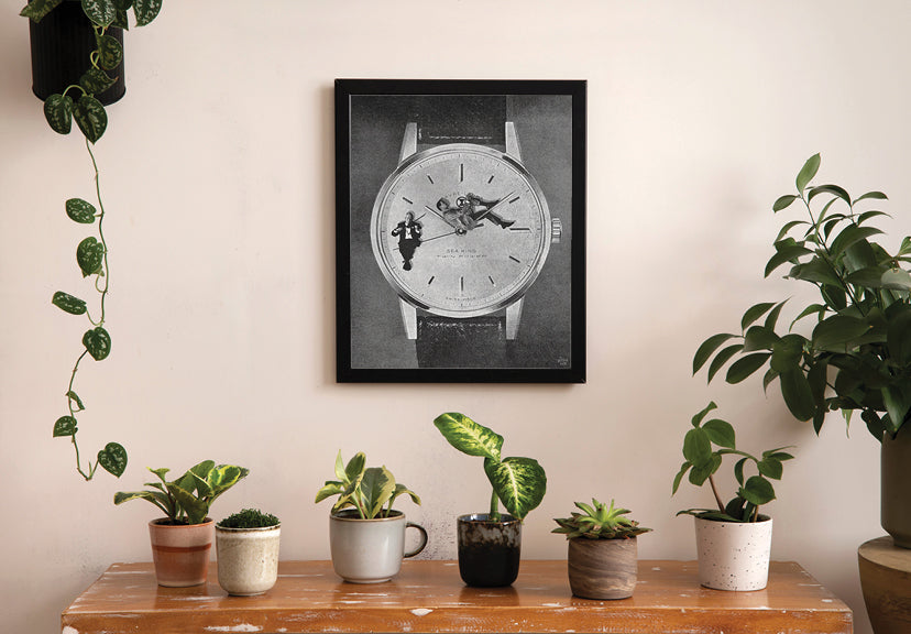 The Watch - Vintage Collage Art Print