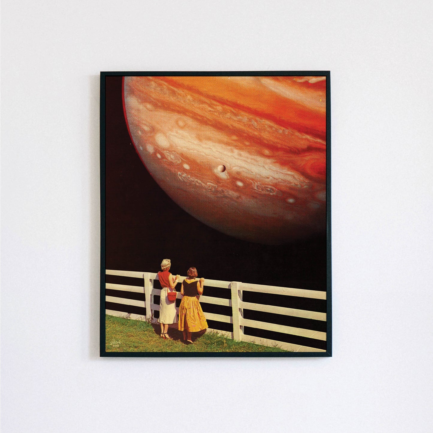 View From Somewhere - Vintage Collage Art Print