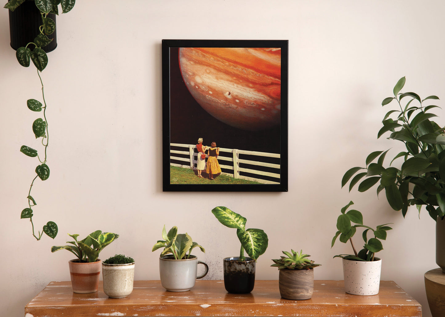 View From Somewhere - Vintage Collage Art Print