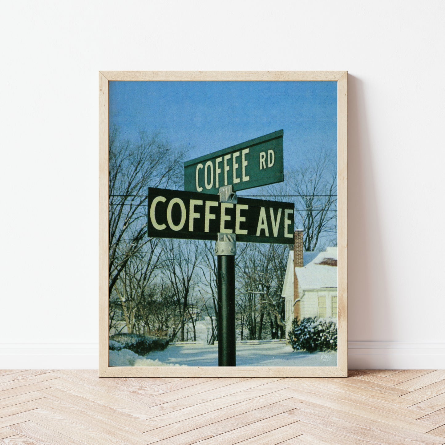 Where Coffee Meets Coffee - Vintage Collage Art Print