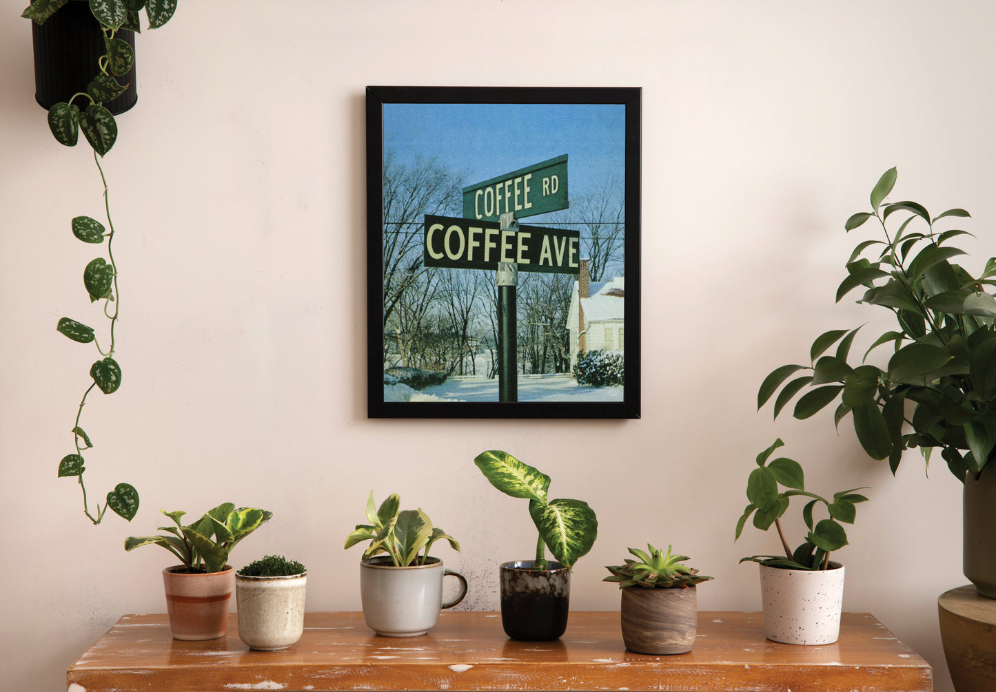 Where Coffee Meets Coffee - Vintage Collage Art Print